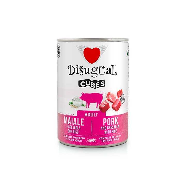 Disugual Dog Cubes Adult Maiale, Bresaola & Riso 400 Gr.