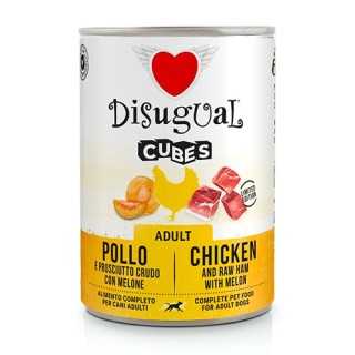Disugual Dog Cubes Adult Pollo, Prosciutto Crudo & Melone 400 Gr.