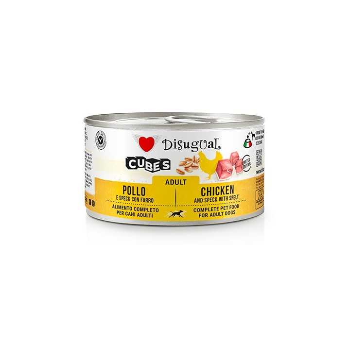 Disugual Dog Cubes Adult Pollo, Speck & Farro 150 Gr.