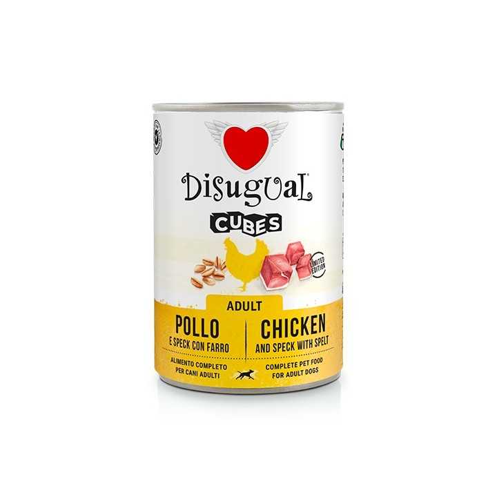 Disugual Dog Cubes Adult Pollo, Speck & Farro 400 Gr.