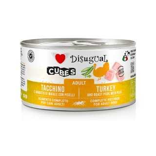 Disugual Dog Cubes Adult Tacchino, Arrosto Di Maiale & Piselli 150 Gr.