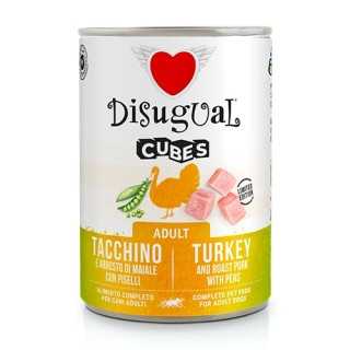 Disugual Dog Cubes Adult Tacchino, Arrosto Di Maiale & Piselli 400 Gr.