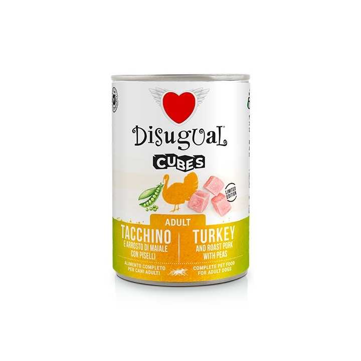 Disugual Dog Cubes Adult Tacchino, Arrosto Di Maiale & Piselli 400 Gr.