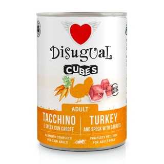 Disugual Dog Cubes Adult Tacchino, Speck & Carote 400 Gr.