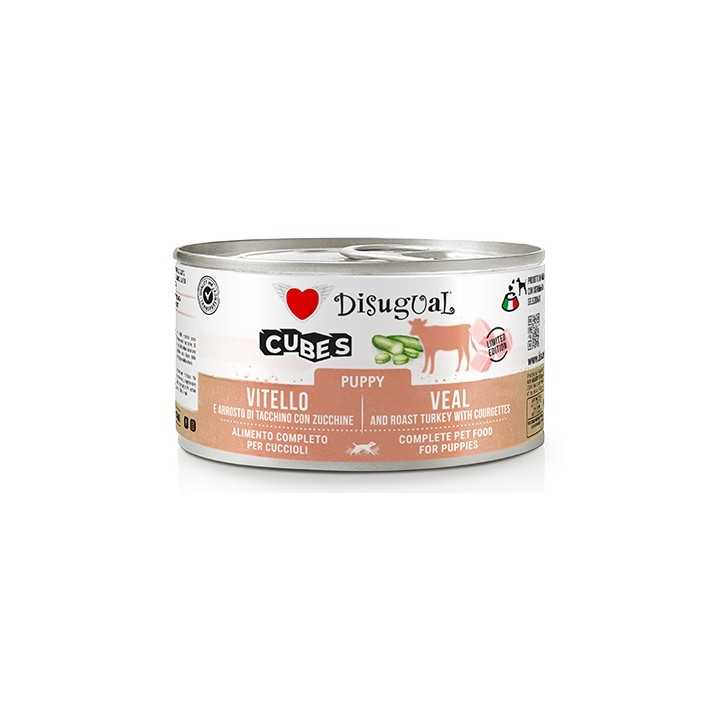 Disugual Dog Cubes Puppy Vitello, Arrosto Di Tacchino & Zucchine 150 Gr.