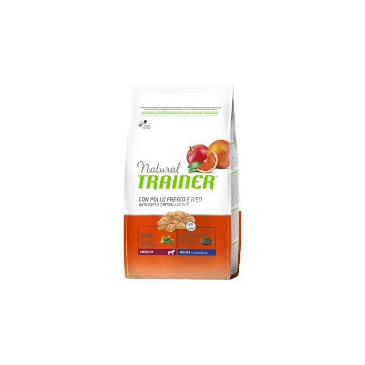 Natural Trainer Medium Adult Pollo Fresco & Riso 3 Kg.