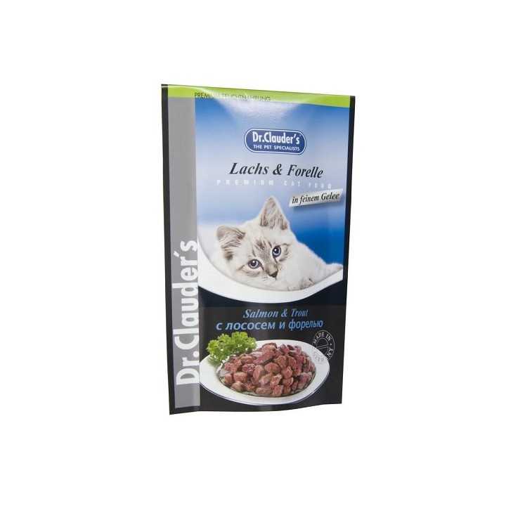 Dr.Clauder'S Cat Premium Salmone & Trota In Gelatina 100 Gr.