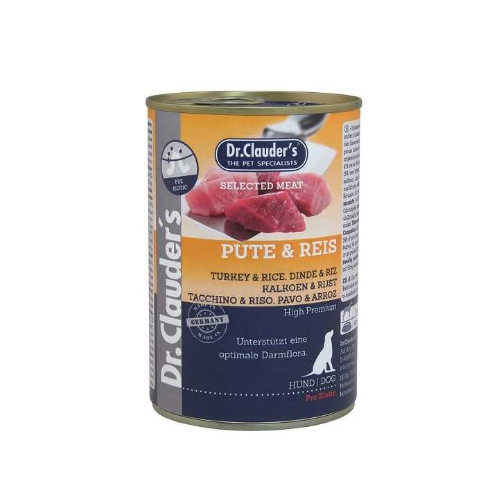 Dr.Clauder'S Dog Selected Meat Tacchino & Riso 400 Gr.