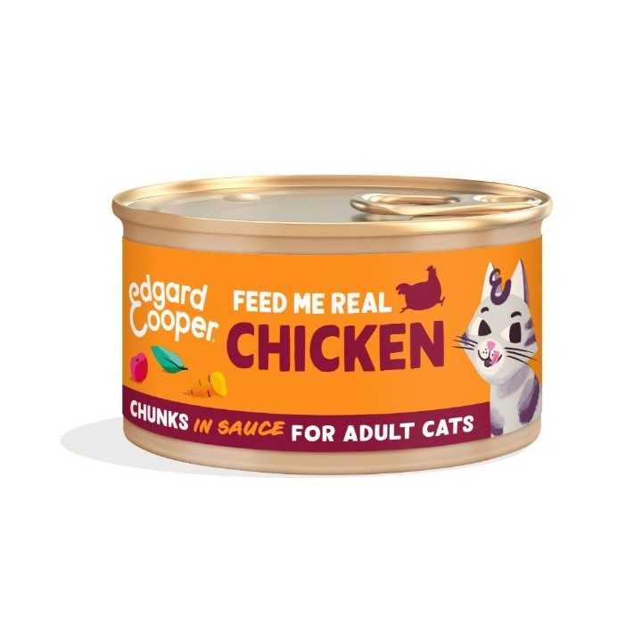 Edgard&Cooper Cat Adult Chunks Bocconcini Pollo 85 Gr.
