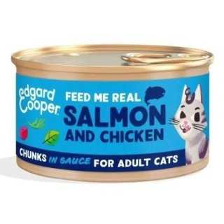 Edgard&Cooper Cat Adult Chunks Bocconcini Salmone & Pollo 85 Gr.