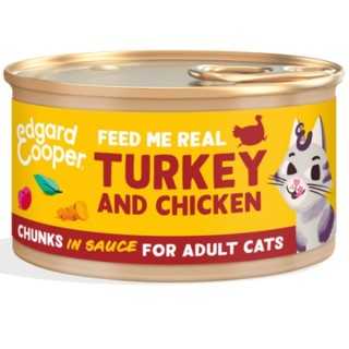 Edgard&Cooper Cat Adult Chunks Bocconcini Tacchino & Pollo 85 Gr.