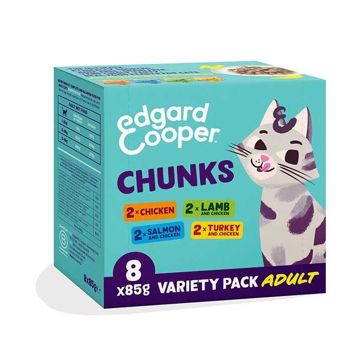 Edgard&Cooper Cat Adult Chunks Multipack (8 X 85 Gr.)