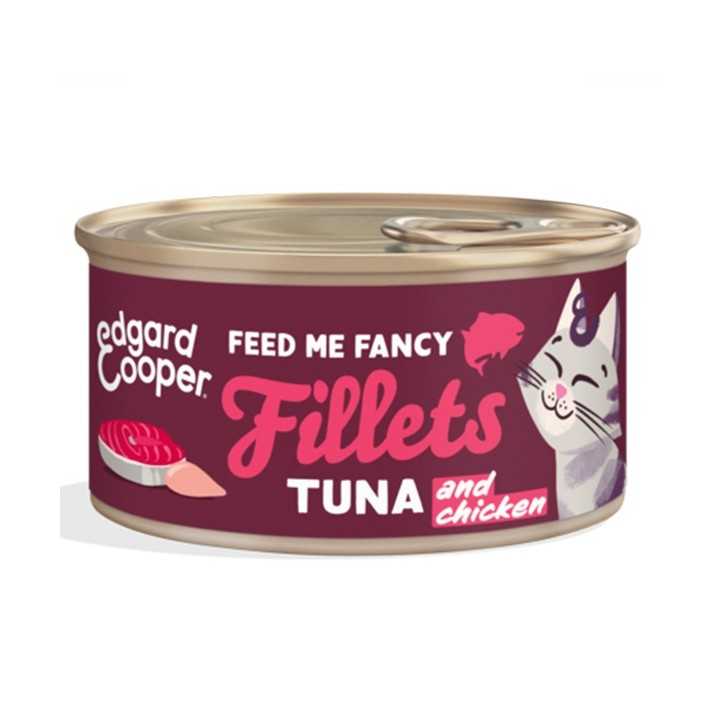 Edgard&Cooper Cat Adult Filetti Tonno & Pollo 70 Gr.