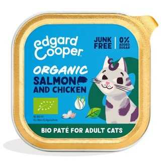 Edgard&Cooper Cat Adult Pate' Organic Salmone & Pollo 85 Gr.