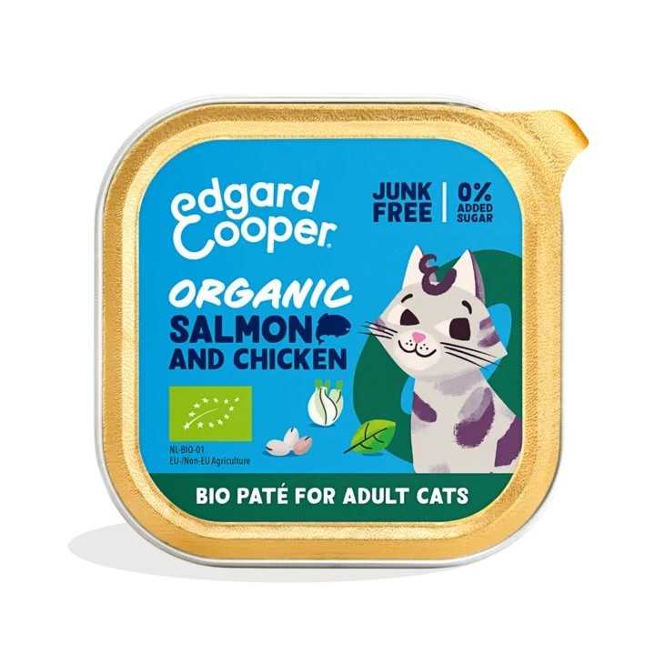 Edgard&Cooper Cat Adult Pate' Organic Salmone & Pollo 85 Gr.