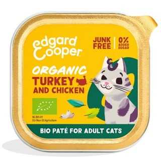 Edgard&Cooper Cat Adult Pate' Organic Tacchino & Pollo 85 Gr.