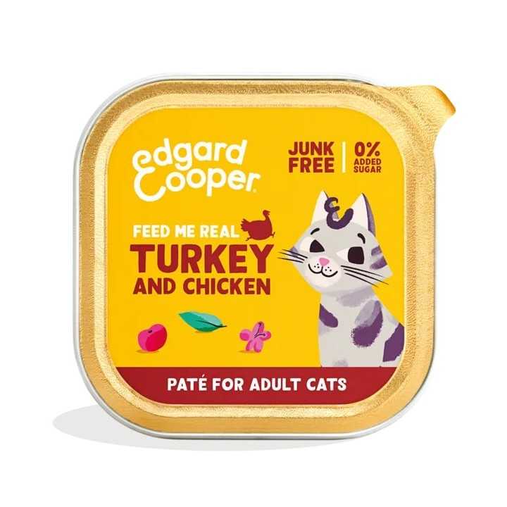 Edgard&Cooper Cat Adult Pate' Tacchino & Pollo 85 Gr.