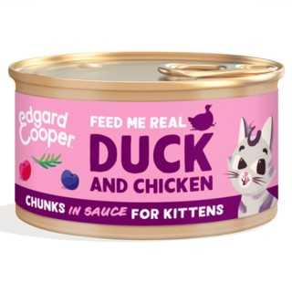 Edgard&Cooper Cat Kitten Chunks Bocconcini Anatra & Pollo 85 Gr.