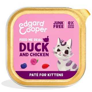 Edgard&Cooper Cat Kitten Pate' Anatra & Pollo 85 Gr.