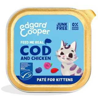Edgard&Cooper Cat Kitten Pate' Merluzzo & Pollo 85 Gr.