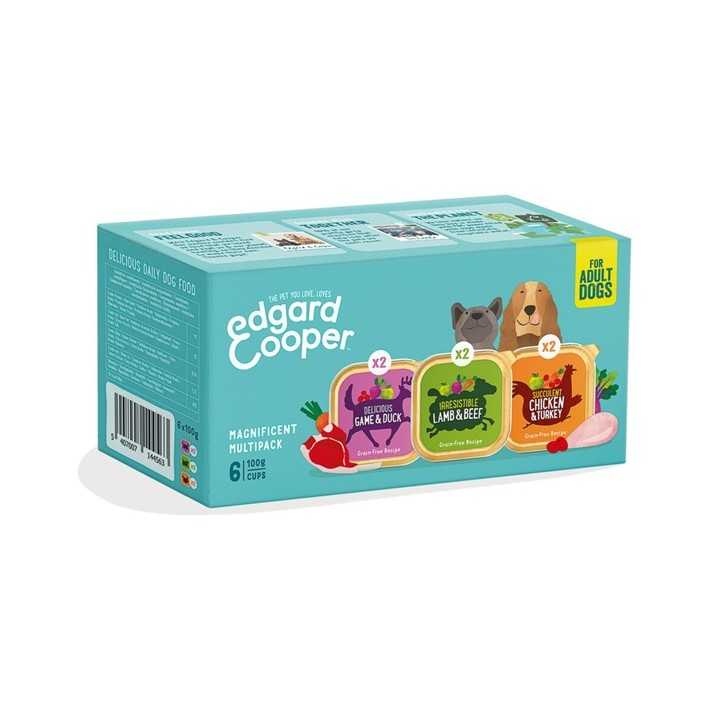 Edgard&Cooper Dog Adult Magnificent Multipack Pate' (6 X 100 Gr.)
