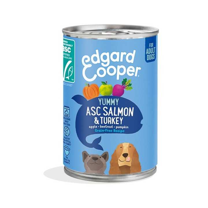 Edgard&Cooper Dog Adult Salmone & Tacchino 400 Gr.