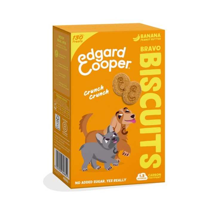 Edgard&Cooper Dog Bravo Biscuits Banana & Burro D'Arachidi 400 Gr.
