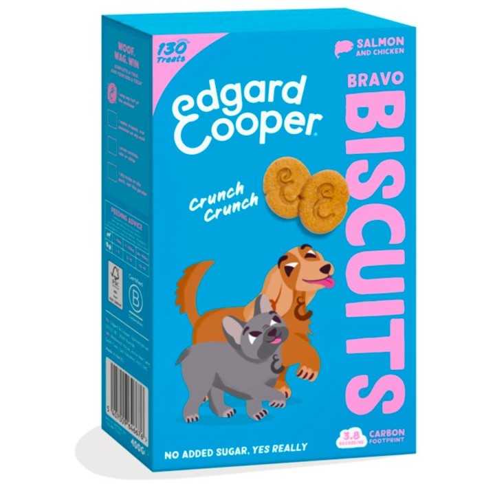 Edgard&Cooper Dog Bravo Biscuits Salmone & Pollo 400 Gr.