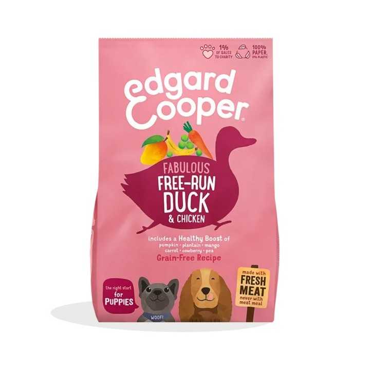 Edgard&Cooper Dog Puppy All Breeds Anatra & Pollo 12 Kg.