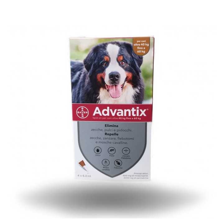 Elanco Advantix Spot-On Per Cani 40-60 Kg. 4 Pipette