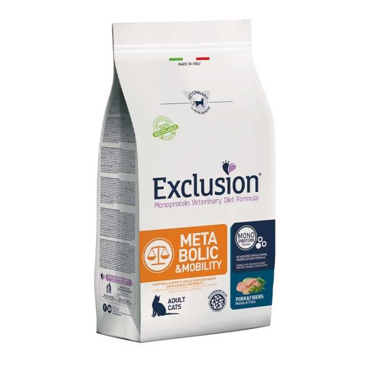 Exclusion Cat Diet Metabolic & Mobility Maiale & Fibre 300 Gr.