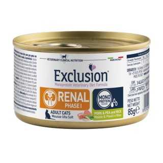 Exclusion Cat Diet Renal Phase I Maiale, Piselli & Riso 85 Gr.