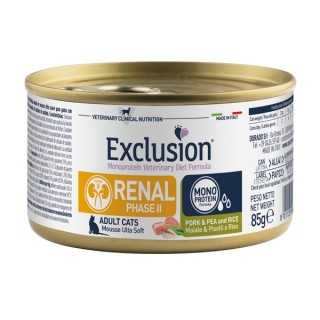 Exclusion Cat Diet Renal Phase Ii Maiale, Piselli & Riso 85 Gr.