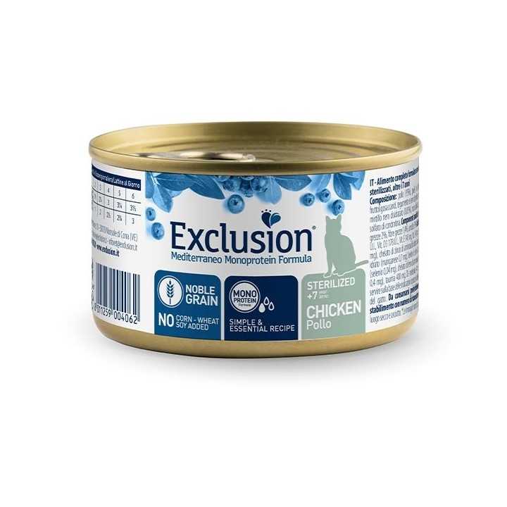 Exclusion Cat Sterilised 7+ Monoprotein Pollo 85 Gr.