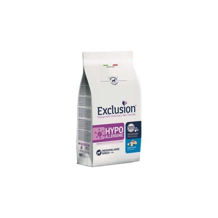 Exclusion Diet Medium/Large Hypoallergenic Pesce & Patate 2 Kg.