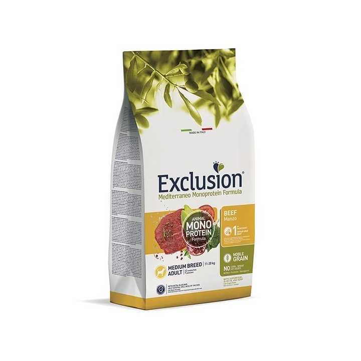 Exclusion Monoprotein Adult Medium Manzo 3 Kg.
