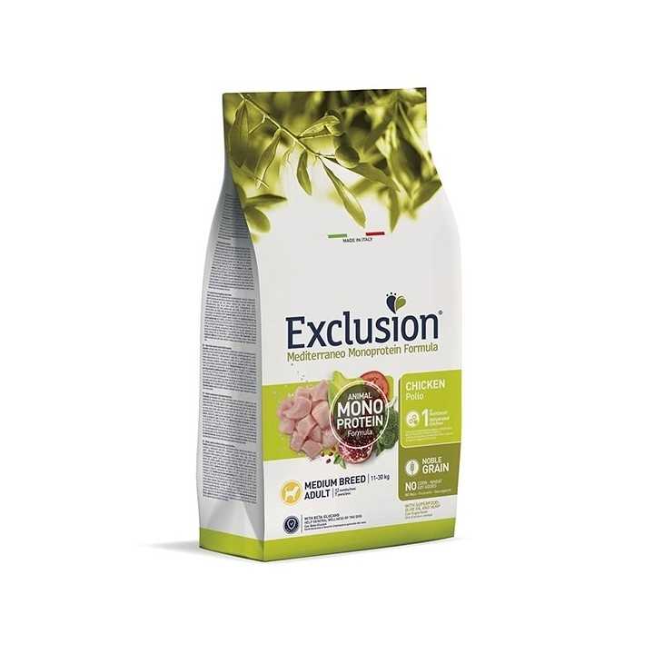 Exclusion Monoprotein Adult Medium Pollo 12 Kg.