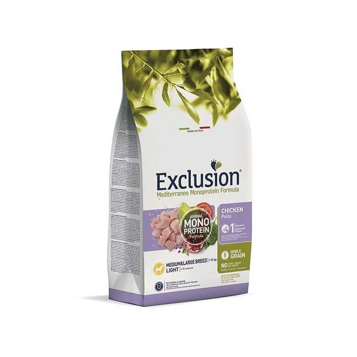 Exclusion Monoprotein Adult Medium/Large Light Pollo 12 Kg.