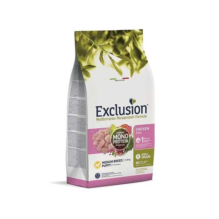 Exclusion Monoprotein Puppy Medium Pollo 3 Kg.
