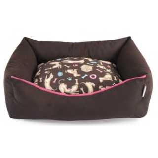 Fabotex Cuccia Rettangolare "Doggy Brown" 65 X 55 X 16 Cm.