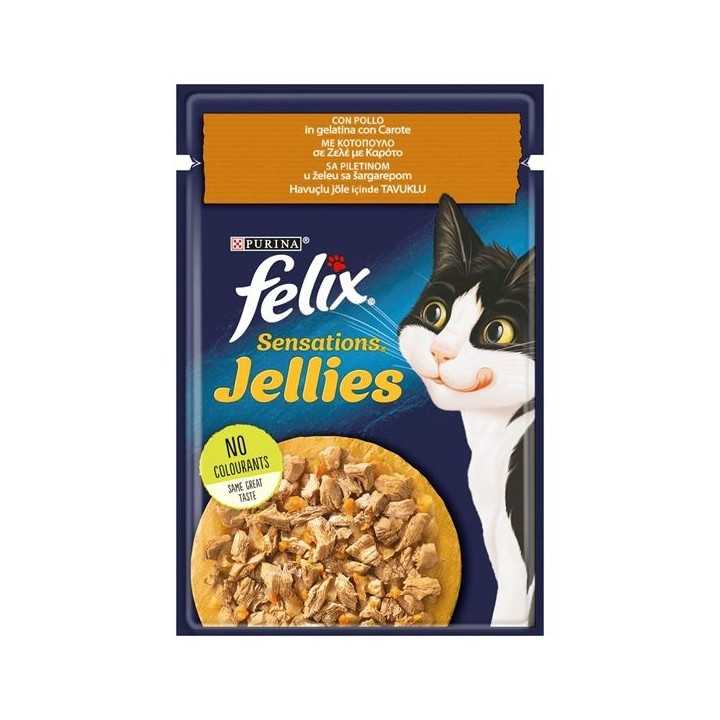 Felix Sensations Jellies Pollo & Carote In Gelatina 85 Gr.