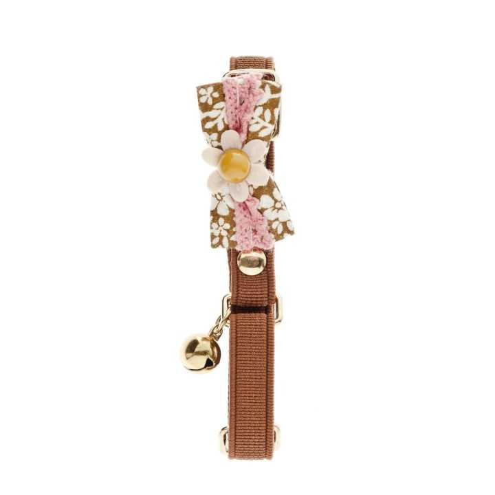 Ferribiella Collare Gatto Sweet Flower 10 Mm. Marrone