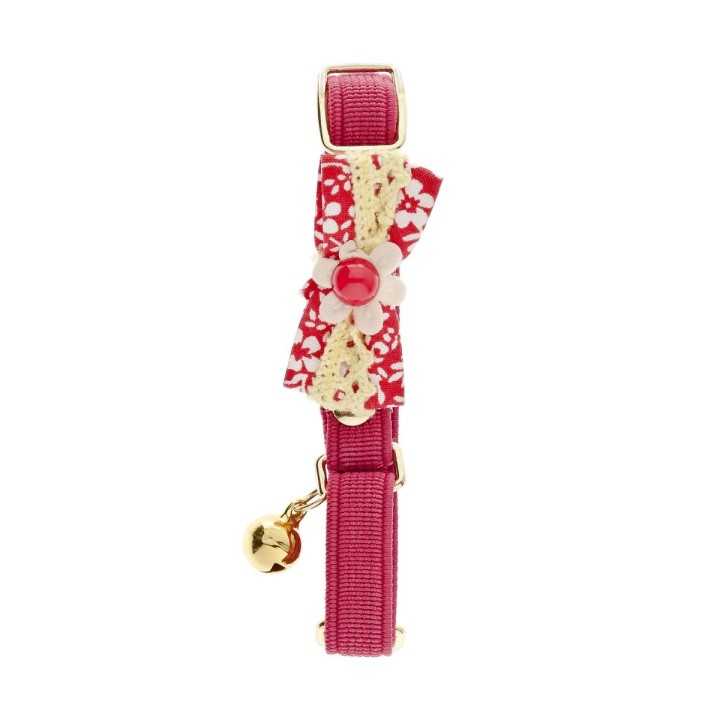 Ferribiella Collare Gatto Sweet Flower 10 Mm. Rosso