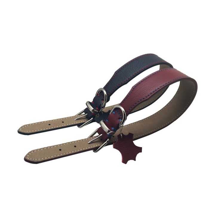 Ferribiella Collare In Pelle Alberto (3,8 X 55-66 Cm.) Blu