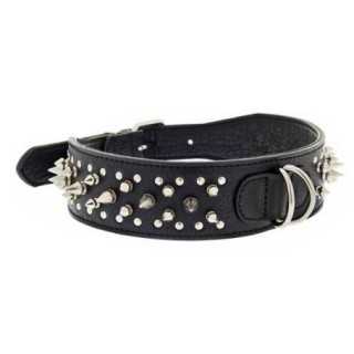 Ferribiella Collare In Pelle Con Borchie (3 X 64 Cm. ) Rosso