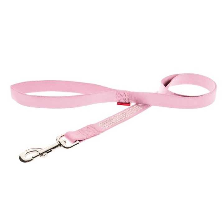 Ferribiella Guinzaglio In Nylon Con Strass (10 Mm. X 120 Cm.) Rosso