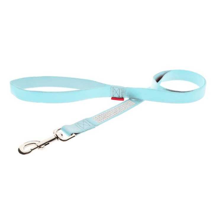 Ferribiella Guinzaglio In Nylon Con Strass (15 Mm. X 120 Cm.) Rosso