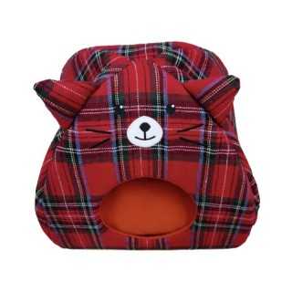 Ferribiella Igloo Gatto (40 X 40 X 30 Cm.) Tartan