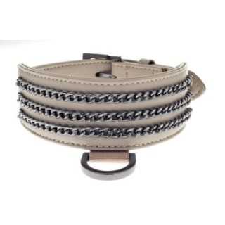 Ferribiella Le Dangerouge Collare Levriero Catena (5,5 X 40-50 Cm.) Beige
