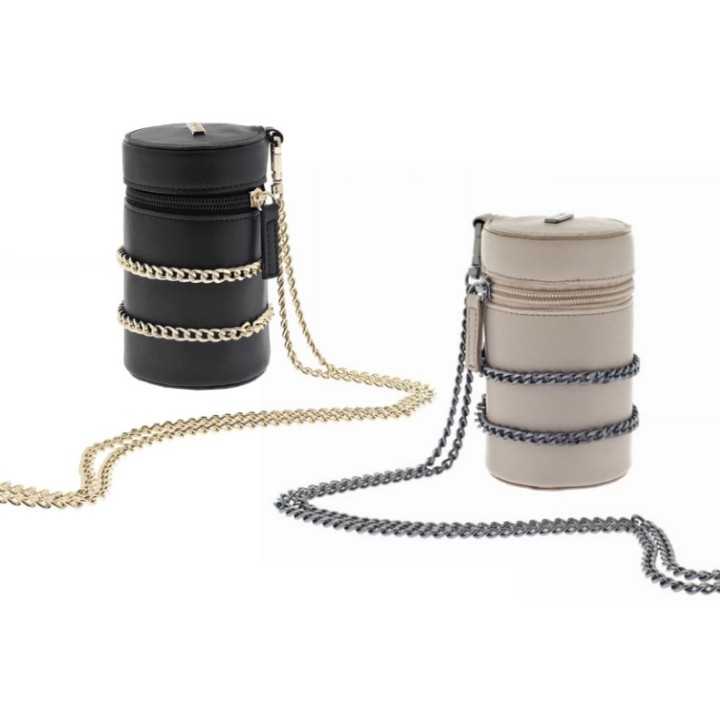 Ferribiella Le Dangerouge Pochette (Diam. 7 X 12 Cm.) Beige